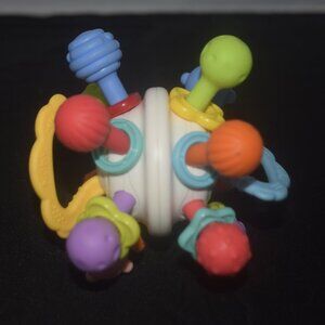 Nuby Textured Twist Ball Baby Teether Infant Toy with Colorful Rattle